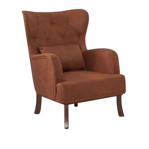 Velvet Armchair ROMEO Brown 78x80x96cm