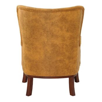 Fauteuil en velours ROMEO Jaune 78x80x96cm 5