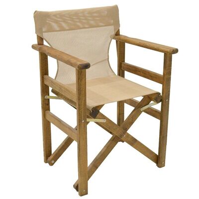 Fauteuil de jardin pliant SPACE Noyer Frappe abat-jour 61x51x86cm