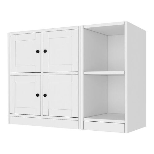 Shoe Cabinet JUSTUS White 99x40x71,4cm