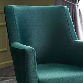 Fauteuil en Velours REGATA Vert Foncé 71x75x87cm 4