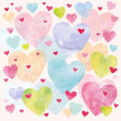Confetti Hearts 33x33 cm