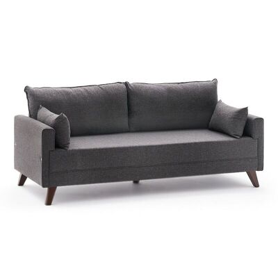 Sofa/Bed MOLDAU three - seater Anthracite 208x81x85cm