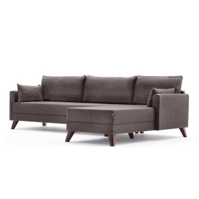 Sofa MOLDAU right corner Brown 275x165x85cm