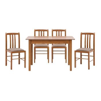 Ensemble de salle à manger ALPEN 5 pcs table extensible 120/150x68x77cm 1