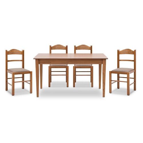 Dining Set HOME 5 pcs extendable Table 140/180x78x77cm