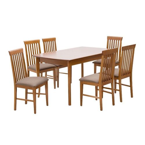 Dining Set BERGEN 7 pcs extendable Table 150/200x89x78cm