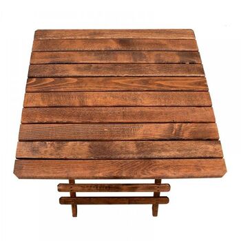 Ensemble de salle à manger de jardin DUCHESSE Table en bois 60x60cm 7
