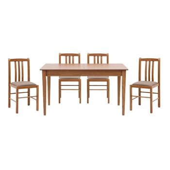Ensemble de salle à manger ALPEN 5 pcs table extensible 140/180x78x77cm 1