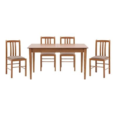 Dining Set ALPEN 5 pcs extendable Table 140/180x78x77cm