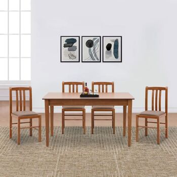 Ensemble de salle à manger ALPEN 5 pcs table extensible 140/180x78x77cm 2