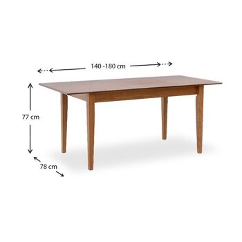 Ensemble de salle à manger ALPEN 5 pcs table extensible 140/180x78x77cm 13