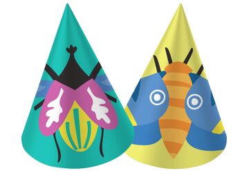 Chapeaux de fête - Buzzing Bugs - 6 pièces 1