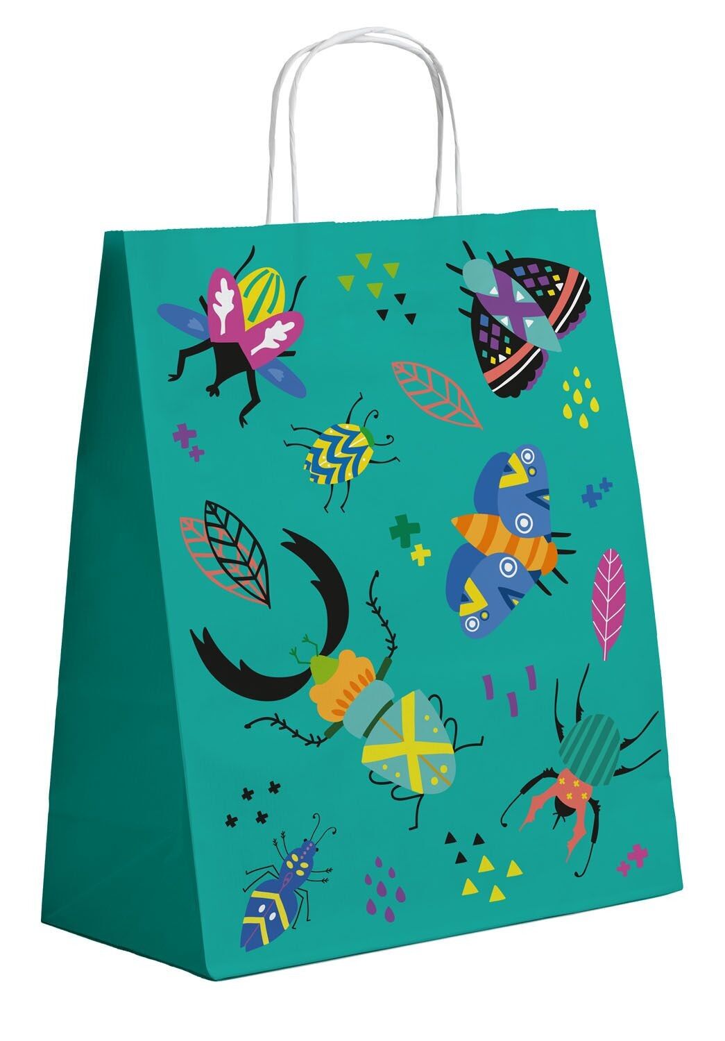 Geschenktüten - Buzzing Bugs - 20x 27x 10 cm - 6 Stück