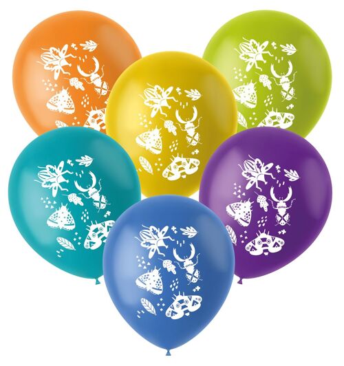 Latex Balloons - Buzzing Bugs - 33 cm - 6 pieces
