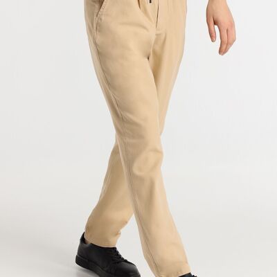 V&LUCCHINO - Trouser Linen Chino Slim FIt - Medium Waist Contrast cords