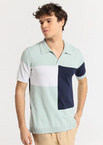 V&LUCCHINO - Polo Manches Courtes Color Block