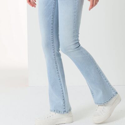 V&LUCCHINO - Jeans Flare - Low Waist Light Wash