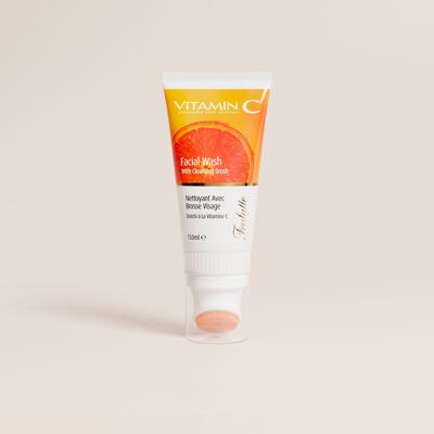 Cleanser with facial brush enriched with Vitamin C