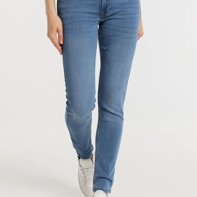 LOIS JEANS – Slim-Jeans – Handtuch-Denim mit niedriger Taille