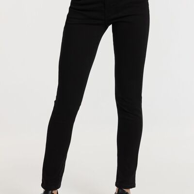 LOIS JEANS – Skinny-Fit-Jeans – niedrige Taille, ultraschwarz
