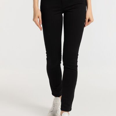 LOIS JEANS - Jeans push up skinny fit - Vita bassa ultra nero