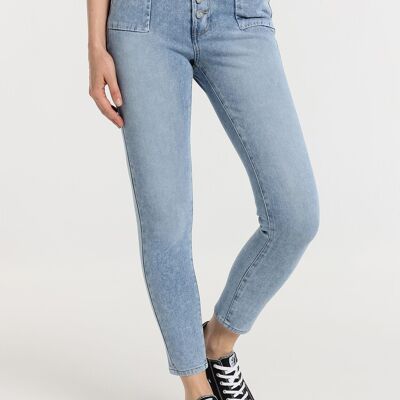 LOIS JEANS -Skinny ankle jeans - Medium Waist with patch pocket
