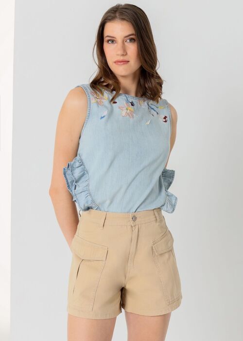 LOIS JEANS -Trouser cargo with patch pocket - highwaist