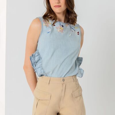 LOIS JEANS -Trouser cargo with patch pocket - highwaist
