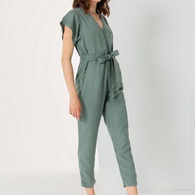 LOIS JEANS -Jumpsuit Tencel fabric- highwaist with zipper and belt