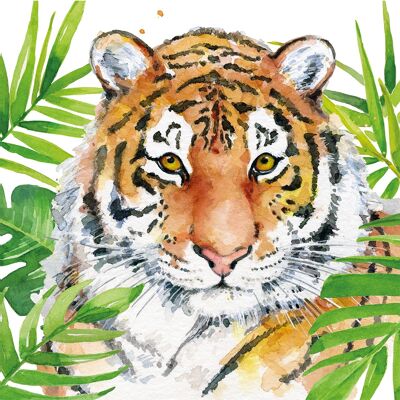 Tropical Tiger 33x33 cm