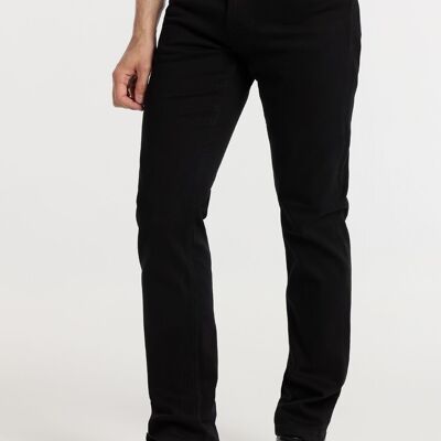 SIX VALVES - Jean taille moyenne coupe classique - Ultra noir