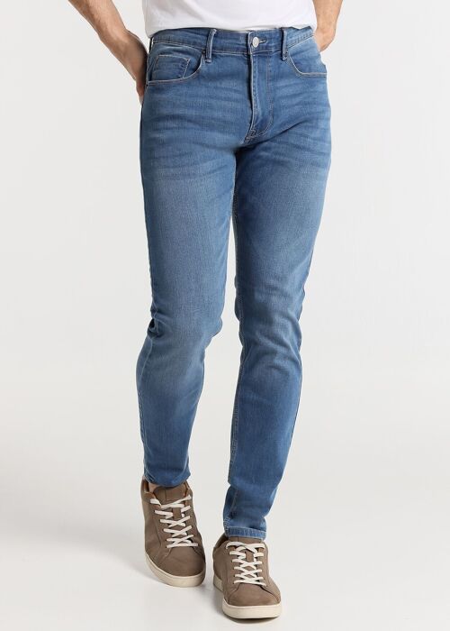 SIX VALVES -Jeans Super Skinny - Medium Waist -Medium Blue