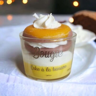SCENTED CANDLES IN GLASS "GOURMANDE", | CAKE A LA BANANA