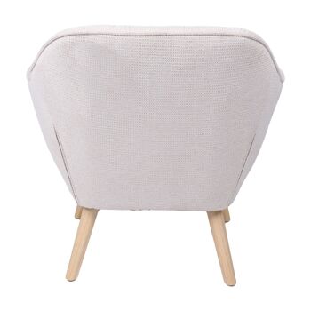 FAUTEUIL TISSU BEIGE PIEDS BOIS _83X74X76CM HAUT. SIÈGE:43CM LL83677 3