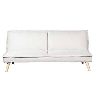 3-SEAT BEIGE POLYESTER SOFA BED WITH WOODEN LEGS WITHOUT ARMS _180X84X72CM BED:178X102X9CM LL83737