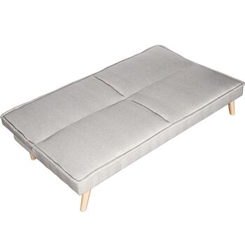 CANAPÉ LIT 3 PLACES EN POLYESTER BEIGE PIEDS EN BOIS SANS BRAS _180X84X72CM LIT:178X102X9CM LL83737 2