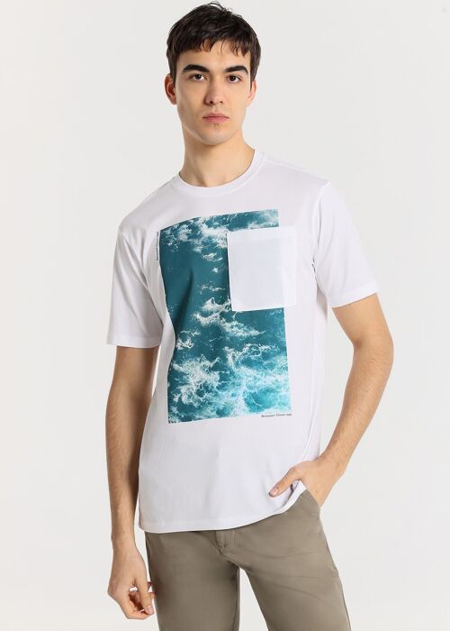 BENDORFF -T-shirt Short Sleeve with pocket &amp; Ocean photo print