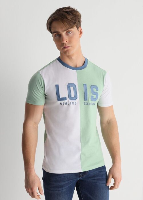 LOIS JEANS -T-Shirt color block short sleeve bicolor