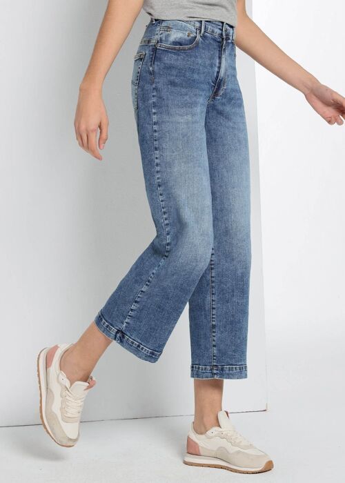 CIMARRON - Jeans Aurora-Ariane | Mid Rise- Straight Wide Crop |135179