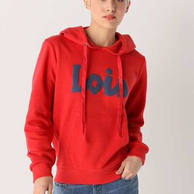 LOIS JEANS - Felpa con cappuccio pullover con logo Lois |135256