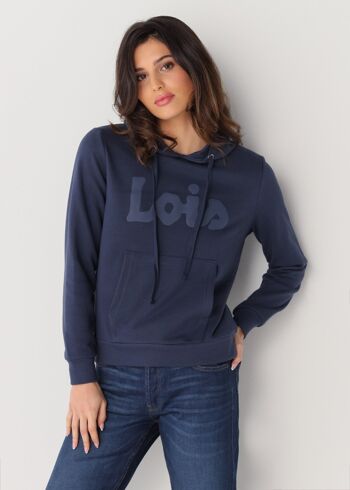 LOIS JEANS - Sweat à capuche avec logo Lois | 135257