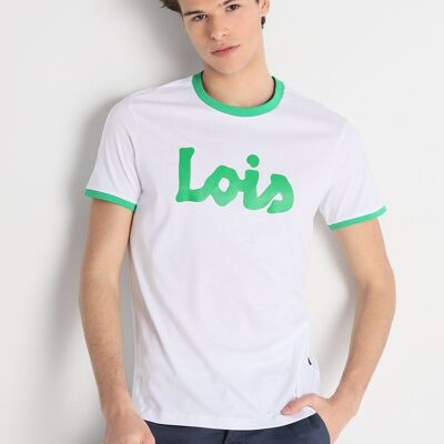 LOIS JEANS – Kurzarm-T-Shirt mit Kontrastlogo |134791