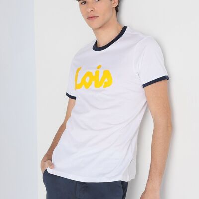 LOIS JEANS – Kurzarm-T-Shirt mit Kontrastlogo |134794
