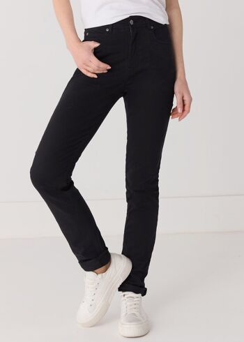 CIMARRON - Pantalon Couleur Nouflore-Satin Pêche | Taille mi-haute - Slim |134864