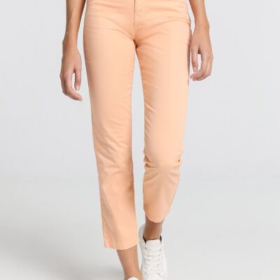 CIMARRON - Color Carole-Satin Pants | Mid Rise- Mom |134914