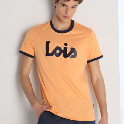 LOIS JEANS – Kurzarm-T-Shirt mit Kontrastlogo |134748