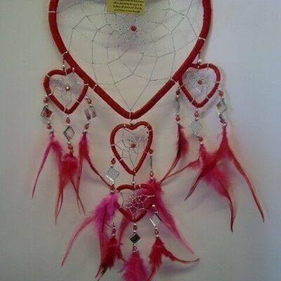 Heart Dreamcatcher Red - 17 cm