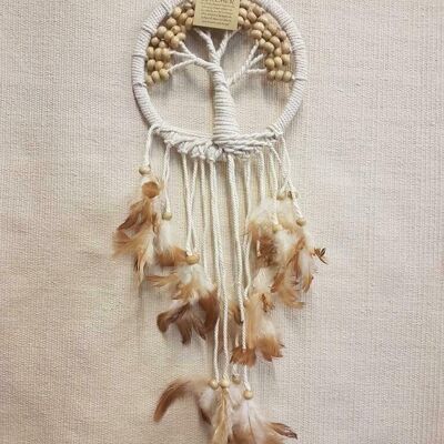 Dreamcatcher Tree of Life - Beige beads - 17cm