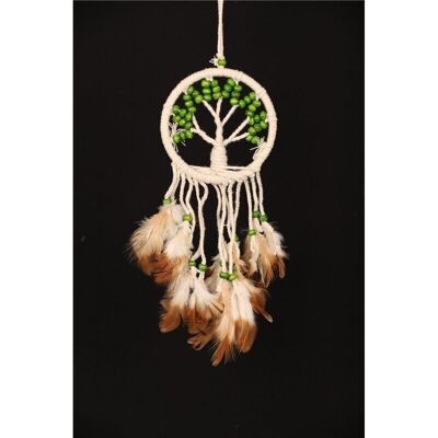 Dreamcatcher - Tree of life green beads 10cm